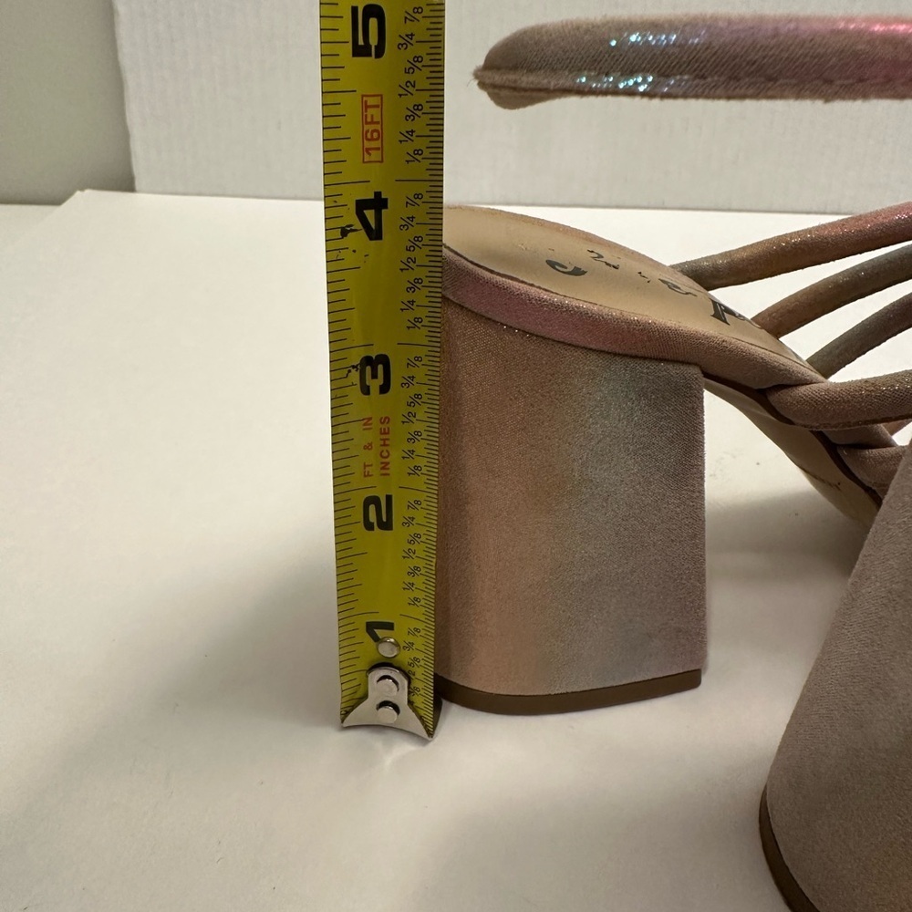 Free People Colette Cinched Heel Rainbow Metallic Size 37 - Picture 13 of 13